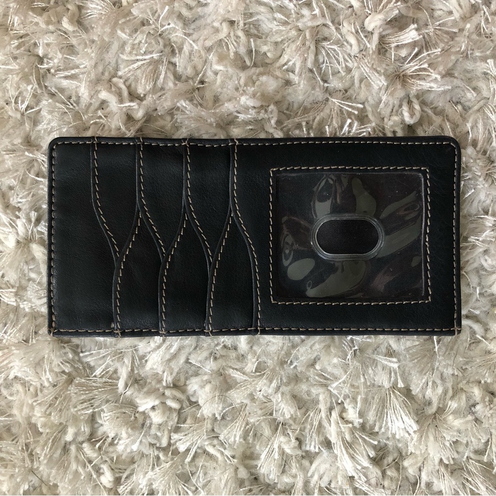 TIGNANELLO Black Leather Card Wallet/Insert
